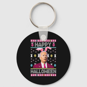 Chaveiro Feliz Dia das Bruxas, Bunny Joe Biden Confusa Sabo