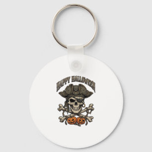 Chaveiro Feliz Dia das Bruxas Caveira de Pirata Ossos Cruza