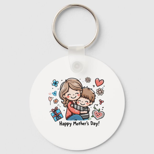 Chaveiro Feliz Dia das Mães (Frente)