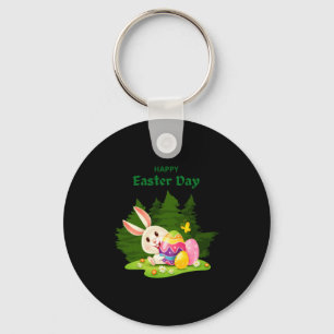Chaveiro Feliz Dia de Páscoa e Coelhinho Deseja Camiseta Di