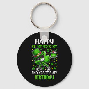 Chaveiro Feliz Dia de São Patrício Aniversário Shamrock Dab