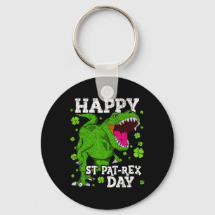 Chaveiro Feliz Dia de São Patrício Dinossauro T-rex Meninos