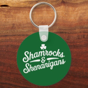 Chaveiro Feliz Dia de São Patrício Lucky Shamrock&Shenaniga