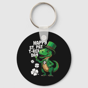 Chaveiro Feliz Dia de São Patrício T-Rex Dia de São Patríci
