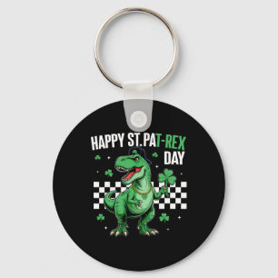 Chaveiro Feliz Dia de São Patrício T-Rex Meninos Dinossauro