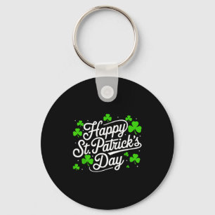 Chaveiro Feliz dia de São Patrício trevo irlandês homens en