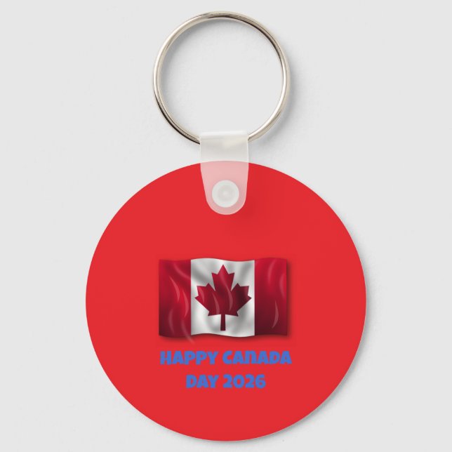Chaveiro Feliz Dia do Canadá (Frente)