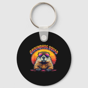 Chaveiro Feliz Dia do Groundhog 2025 Equipe Engraçada do Gr