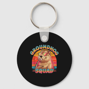 Chaveiro Feliz Dia do Groundhog 2025 Equipe Engraçada do Gr