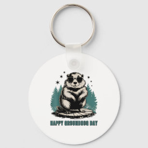 Chaveiro Feliz Dia do Groundhog E Sim É Meu Aniversário Eng