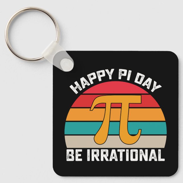 Chaveiro Feliz Dia do Pi Seja Irracional Matemática Diverti (Frente)