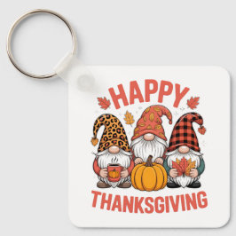 Chaveiro Feliz Dia dos Gnomos de Ação de Graças