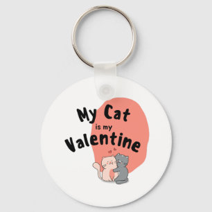 Chaveiro Feliz Dia dos Namorados - Meu Gato é Meu Dia de Sã