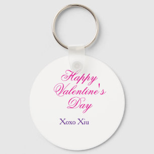Chaveiro Feliz dia dos namorados rosa roxo xoxo amor nome c