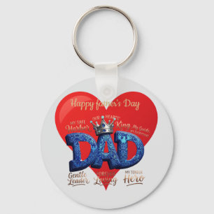 Chaveiro Feliz Dia dos Pais Papai Coração Personalizado