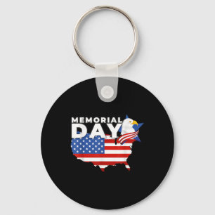 Chaveiro Feliz Dia Memorial Usa Sinalizador Honra 4 De Julh