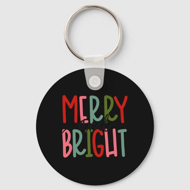 Chaveiro Feliz E Feliz Natal Meninas Crianças (Frente)