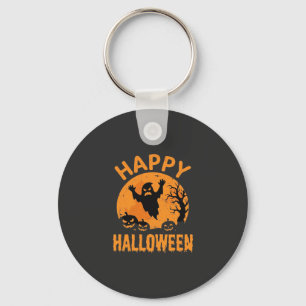Chaveiro Feliz Fantasma de Halloween Desenho Vetorial de Ab