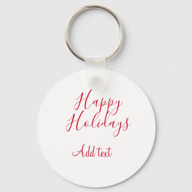 Chaveiro Feliz feriado natalino simples mi (Frente)