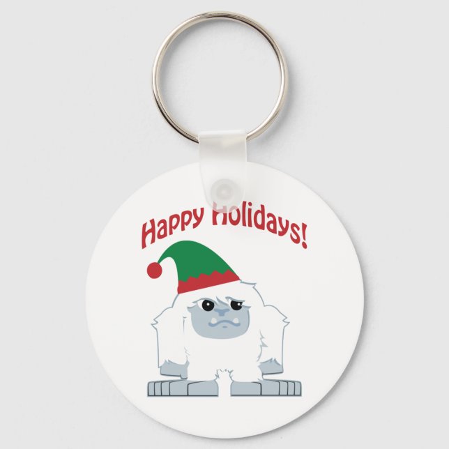 Chaveiro Feliz Feriados! Natal Yeti (Frente)