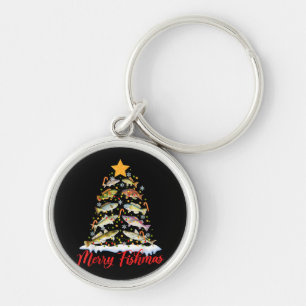 Chaveiro Feliz Fishmas Engraçado Árvore de Natal Luzes de P
