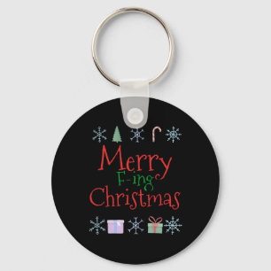 Chaveiro Feliz Foring (f-ing) Natal Engraçado Sarcástico Qu