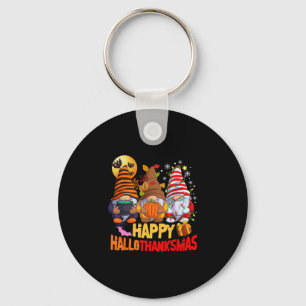 Chaveiro Feliz Hallothanksmas Amante de Gnomos Halloween Al