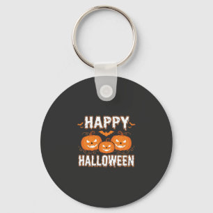 Chaveiro Feliz Halloween Abóbora Morcego Vetor