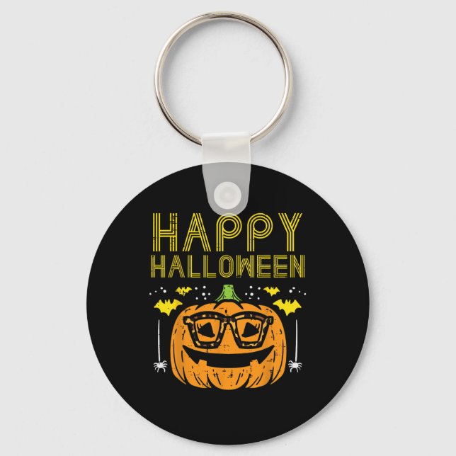 Chaveiro Feliz Halloween Pumpkin Glóbulos Costume Women Gir (Frente)
