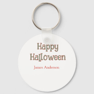 Chaveiro Feliz halloween verde laranja pastel moderno trend