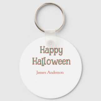 Chaveiro Feliz halloween verde laranja pastel moderno trend
