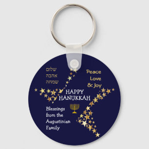 Chaveiro FELIZ HANUKKAH Personalizada