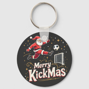 Chaveiro Feliz Kickmas Engraçado Papai Noel Amantes do Fute
