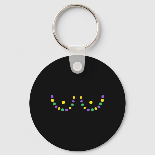 Chaveiro Feliz Mardi Gras Funny (Frente)