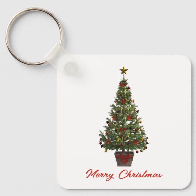 Chaveiro Feliz Natal. Árvore de Natal (Frente)