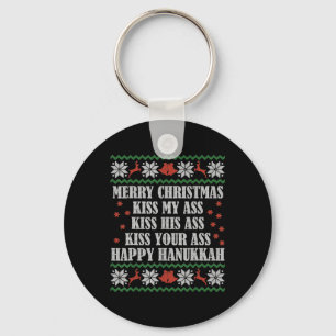 Chaveiro Feliz Natal Beije Meu Dele Seu Feliz Hanukkah