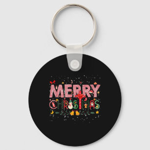 Chaveiro Feliz Natal Buffalo Xadrez Vermelha Família Papais