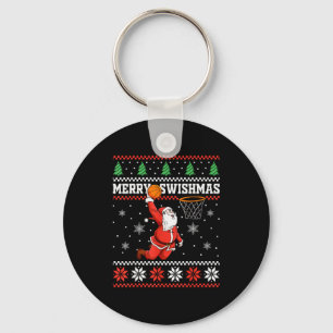 Chaveiro Feliz Natal com Basquete Homem de Neve Natal Festa