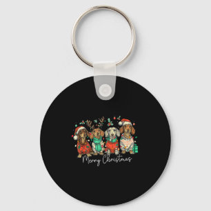 Chaveiro Feliz Natal Dachshund Cão Natal Férias Pe