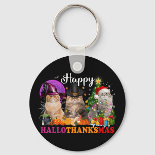 Chaveiro Feliz Natal de Ação de Graças de Halloween HalloOb