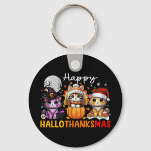 Chaveiro Feliz Natal de Ação de Graças de Halloween HalloOb