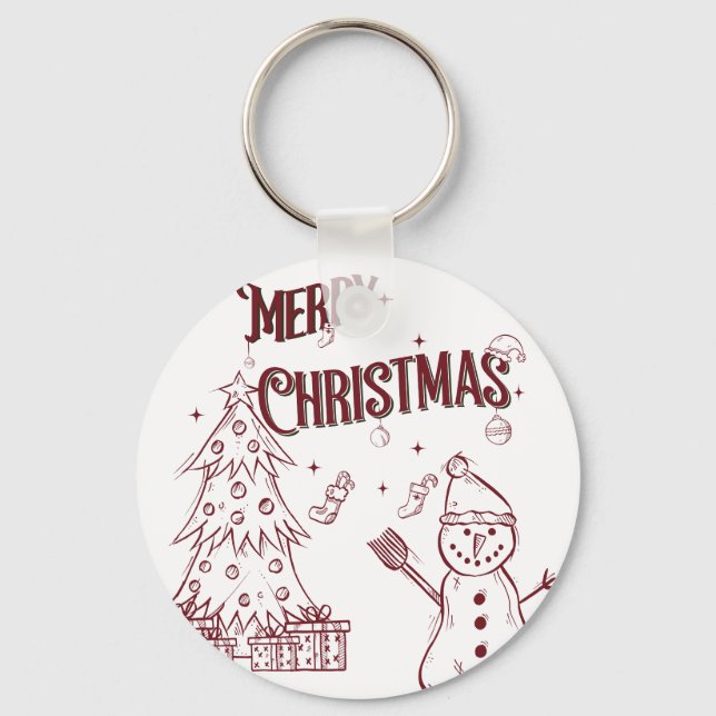 Chaveiro Feliz Natal Divertido (Frente)