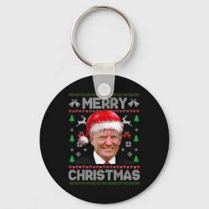 Chaveiro Feliz Natal Donald Trump Papais noeis Família Xmas
