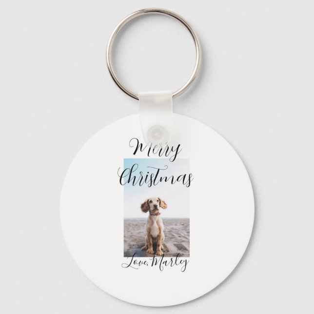 Chaveiro Feliz Natal gato de estimação presentes de Natal (Frente)