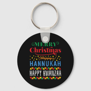 Chaveiro Feliz Natal Hanukkah Feliz Kwanzaa 10