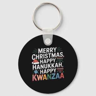 Chaveiro Feliz Natal Hanukkah Feliz Kwanzaa 14