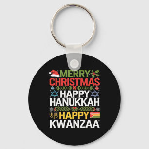 Chaveiro Feliz Natal Hanukkah Feliz Kwanzaa 18