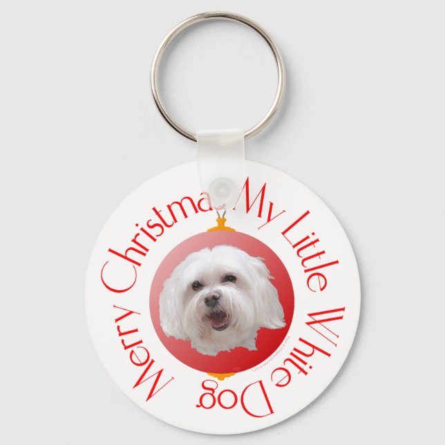 Chaveiro Feliz Natal Havanese (Frente)