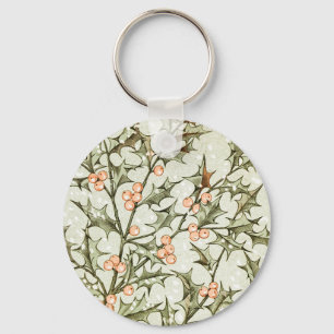 Chaveiro Feliz Natal Holly Clássico Feriado Vintage