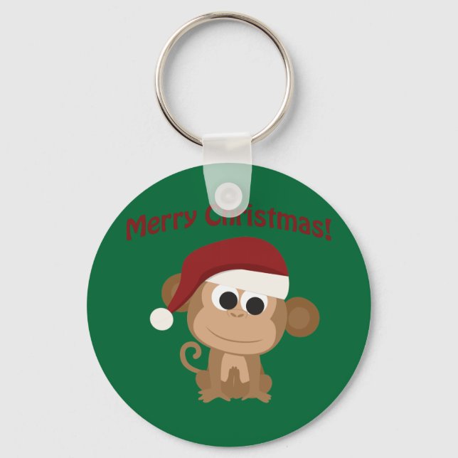 Chaveiro Feliz Natal! Macaco (Frente)